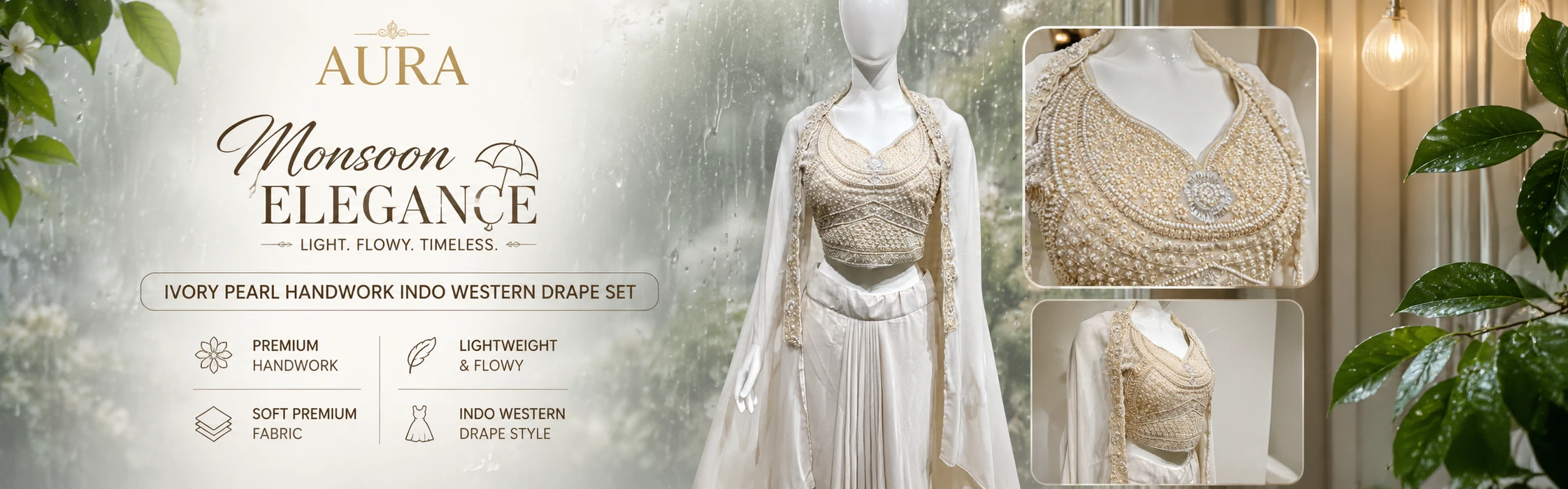 Ivory Pearl Handwork Indo