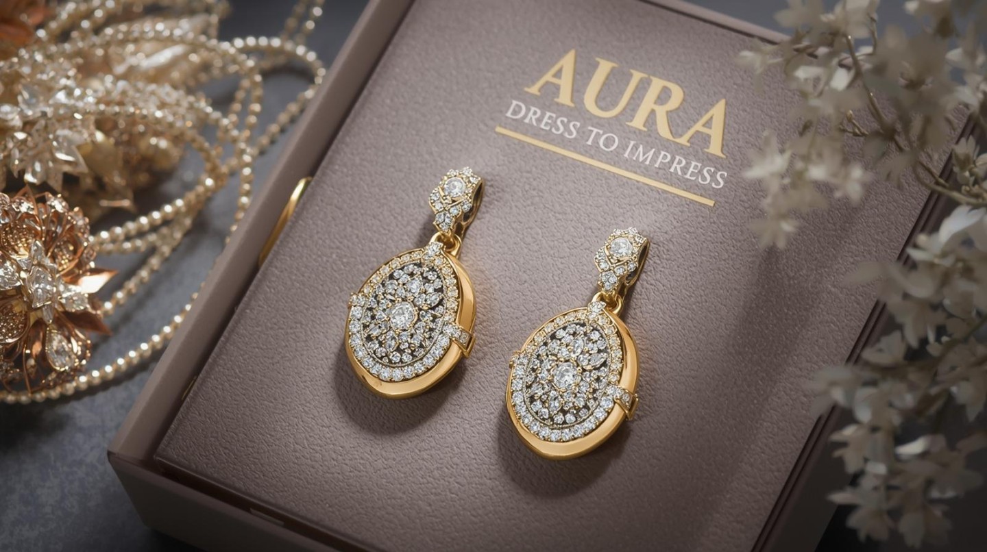 Aura Gold Plated Earrings 