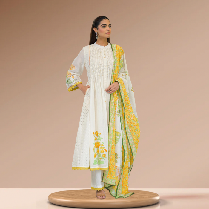 Anarkali Set Yellow
